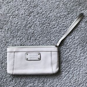 Kate Spade White Leather Wristlet